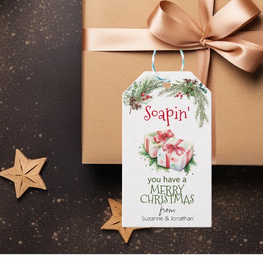 Kerstsfeer Zeep Handgemaakt Cadeaulabel