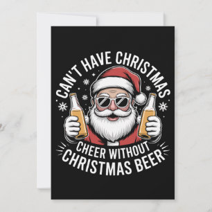 Kerstsfeer zonder bier is niet leuk Kerstman Xmas Feestdagenkaart