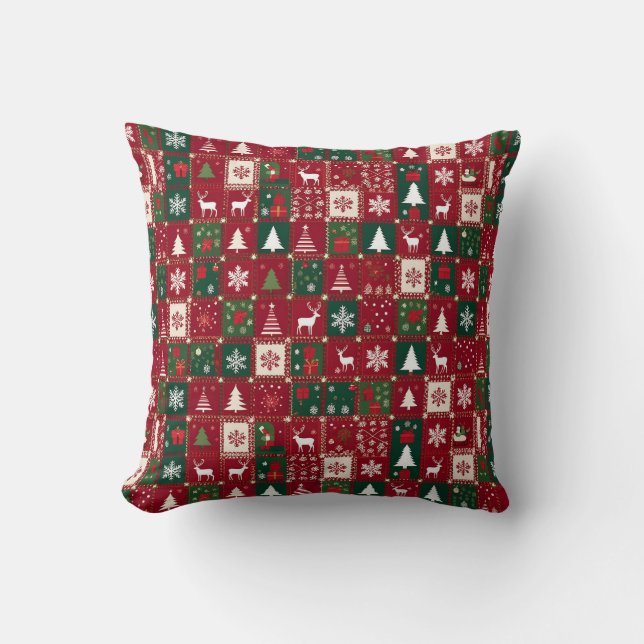 Kerstsfeerpatroon Kussen (Voorkant)