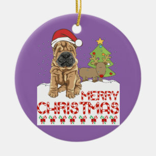KerstShar Pei Keramisch Ornament