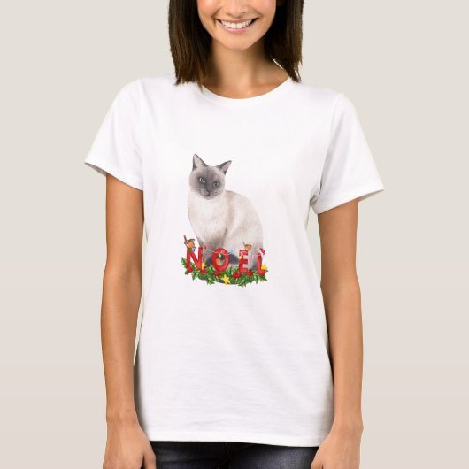 kerstsiamese Waterverf T-shirt (Voorkant)