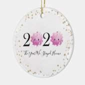 Kerstsieraad 2020 Quarantaine Virus Pandemic Keramisch Ornament (Links)
