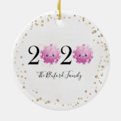 Kerstsieraad 2020 Quarantaine Virus Pandemic Keramisch Ornament (Achterkant)