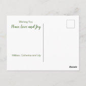 kerstsieraden en heldere persoonlijke foto briefkaart (Achterkant)