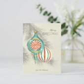 Kerstsieraden Schitterende retro-blaasjes CC1245 Briefkaart (Staand voorkant)