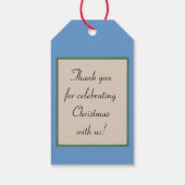 Kerstsieraden uit de jaren veertig cadeaulabel (Achterkant)