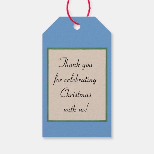 Kerstsieraden uit de jaren veertig cadeaulabel (Achterkant)