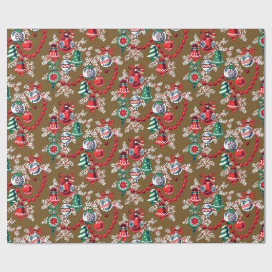 kerstsieraden uit de Middeleeuwse eeuw Cadeaupapier (Vlak)