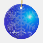 Kerstsieraden voor buitengebruik met sneeuwvlokken keramisch ornament (Voorkant)