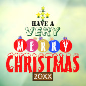 kerstsierboom raamsticker (Vel 3)