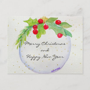 kerstsierBriefkaart Feestdagenkaart
