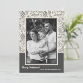 kerstsierfoto feestdagenkaart (Staand voorkant)