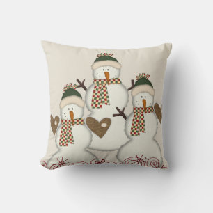 KerstSierkussen, Sierkussen Snowman Beige