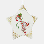 kerstsiermuis keramisch ornament (Rechts)