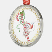 kerstsiermuis metalen ornament (Links)