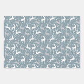 KerstSilver Holiday Reindester Inpakpapier Vel (Voorkant 3)