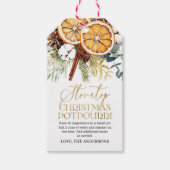 Kerstsimmerend potpourri voor op het fornuis cadeaulabel (Voorkant)