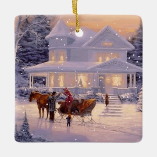 kerstsiroop keramisch ornament (Voorkant)