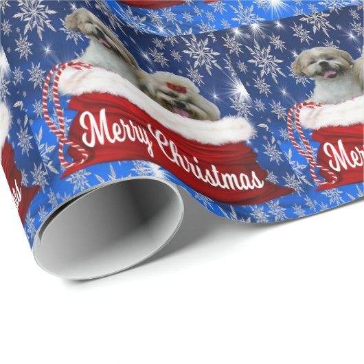 Kerstsjiih tzu cadeaupapier (Rol Hoek)