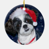 Kerstsjiih Tzu Dog Keramisch Ornament (Achterkant)