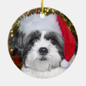 Kerstsjiih Tzu Dog Keramisch Ornament (Achterkant)