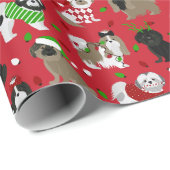 Kerstsjiih Tzu Dogs Cadeaupapier (Rol Hoek)
