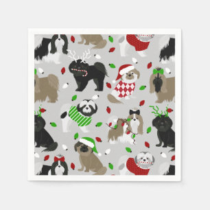 Kerstsjiih Tzu Dogs Napkins Servet