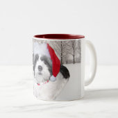 Kerstsjiih Tzu Tweekleurige Koffiemok (Voorkant rechts)