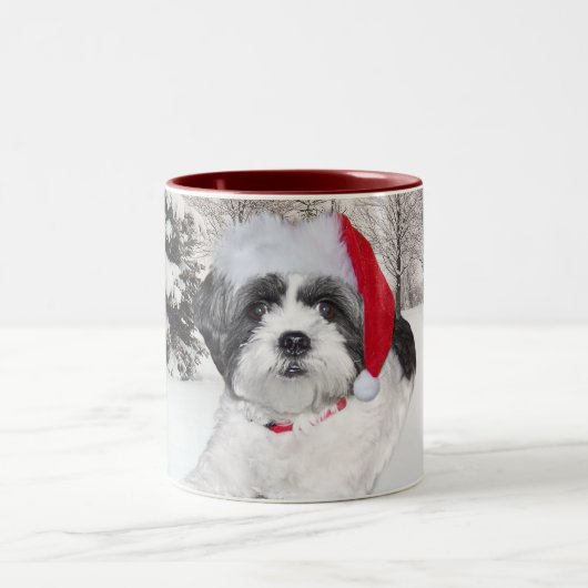 Kerstsjiih Tzu Tweekleurige Koffiemok (Center)