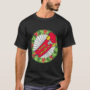 kerstskateboarder t-shirt