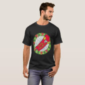 kerstskateboarder t-shirt (Voorkant volledig)