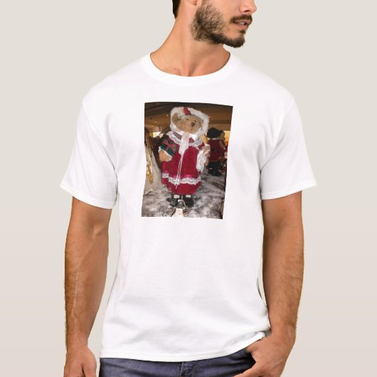 Kerstskater Teddy Bear T-shirt (Voorkant)