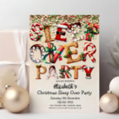 Kerstslaap over verjaardagsfeestje kaart