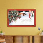 Kerstslaapkinderen en een gedicht canvas afdruk (Insitu (Woonkamer))