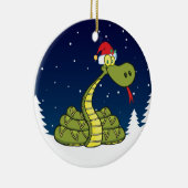 Kerstslang in Santa Hat Keramisch Ornament (Rechts)