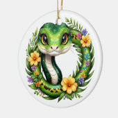 kerstslang keramisch ornament (Links)