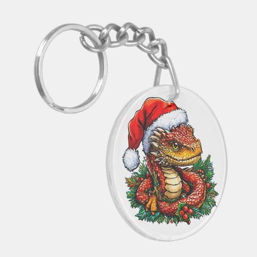 kerstslang sleutelhanger (Voorkant Links)