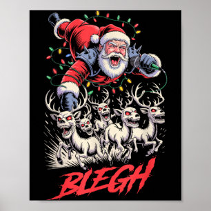 Kerstsleden in de Pit Metal Blegh Kerstmis Poster