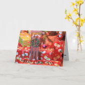 Kerstslee close-up kaart (Gele Bloem)