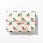 Kerstslee met boom en geschenken cadeaupapier