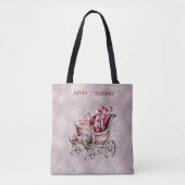 Kerstslee met cadeaus Vakantie Canvas tas (Voorkant)