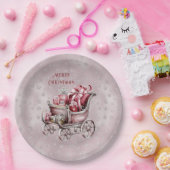 Kerstslee met cadeaus Vakantiepapier Bord (Feest)