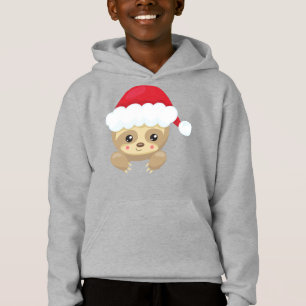 Kerstsleuf, Cute Sloth, Santa Hat, Kerstmis