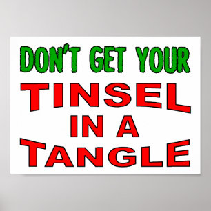 Kerstslingers in de knoop Grappige Poster