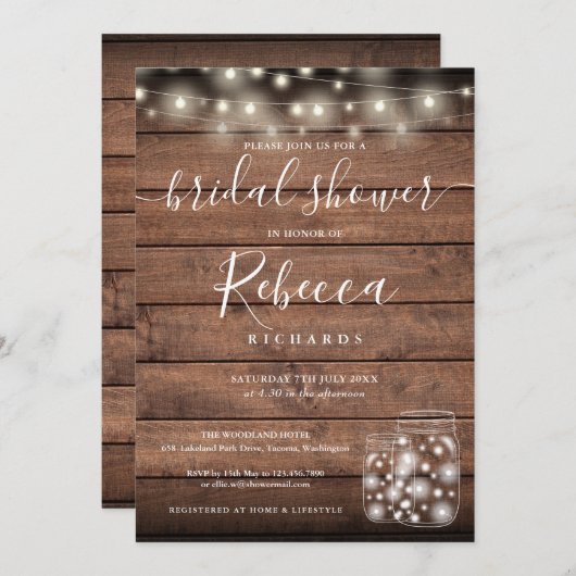 Kerstslingers Metselpotten Script Bruidsmeisjesfee Kaart (Voorkant / Achterkant)