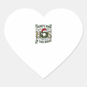 Kerstslingers voor aan de voordeur met Kerstman ho Hart Sticker