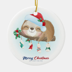 kerstslot keramisch ornament