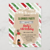 kerstsluimeruitnodiging kaart (Voorkant / Achterkant)