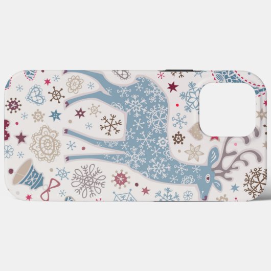 Kerstsneeuw Flake Deer iPhone Case Mate (Achterkant (horizontaal))