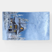 Kerstsneeuw op het ontbijt spandoek (Horizontaal)